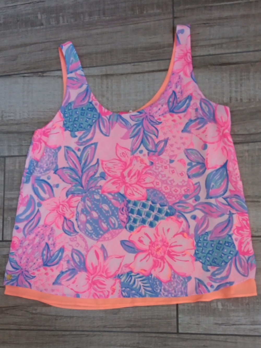 LILLY PULITZER..NEW!!DOUBLE LAYER FLOWY TANK..SMALL